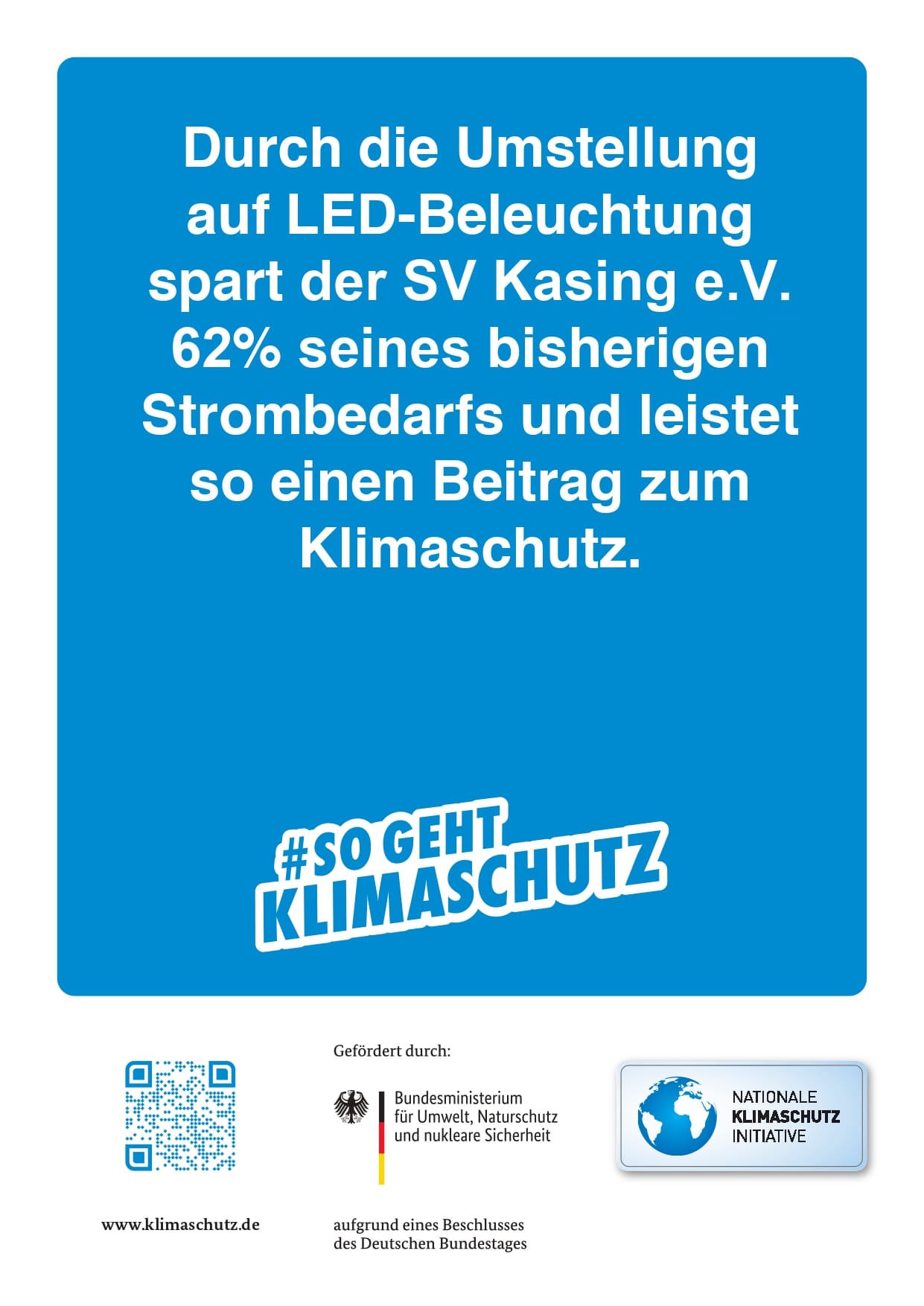 Klimaschutz durch LED-Flutlichtanlage